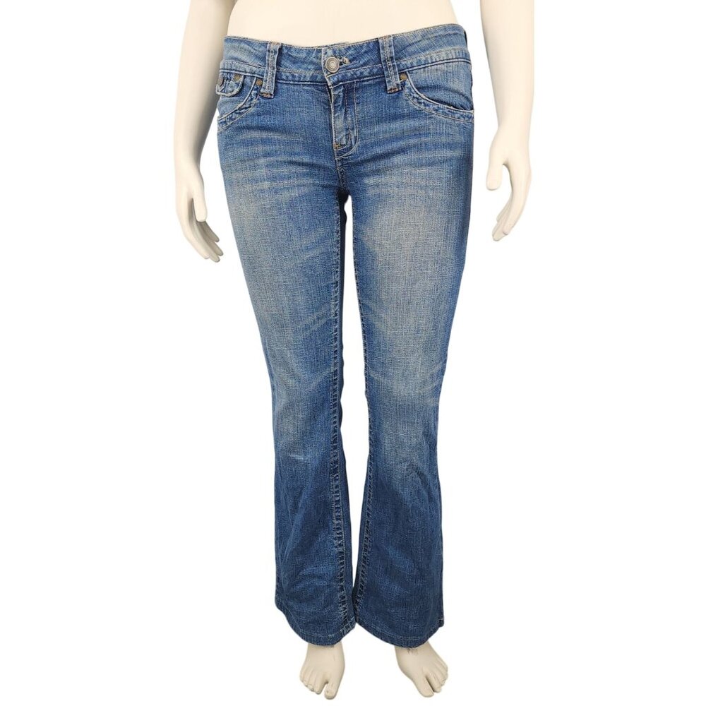 Women's Hydraulic Denim Jeans Low Rise Size 11/12 Stretch Bootcut Straight